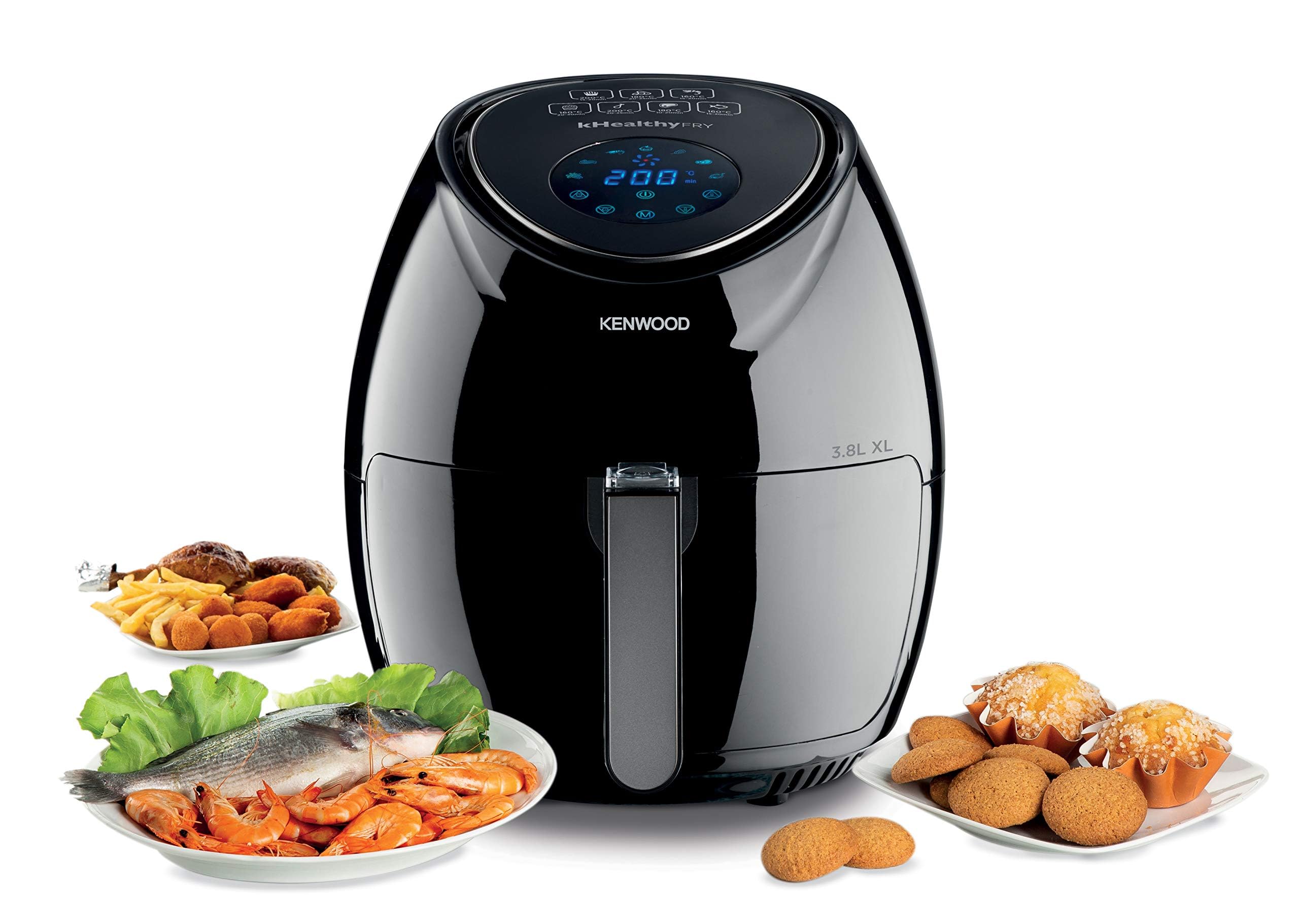 KENWOOD Digital Air Fryer 1.7KG 3.8L XL Capacity 1500W with Recipe Book كينوود مقلاة هوائية رقمية 1.7 كجم 3.8 لتر XL سعة 1500 واط مع كتاب وصفات KENWOOD Digital Air Fryer 1.7KG 3.8L XL Capacity 1500W with Recipe Book كينوود مقلاة هوائية رقمية 1.7 كجم 3.8 لتر XL سعة 1500 واط مع كتاب وصفات